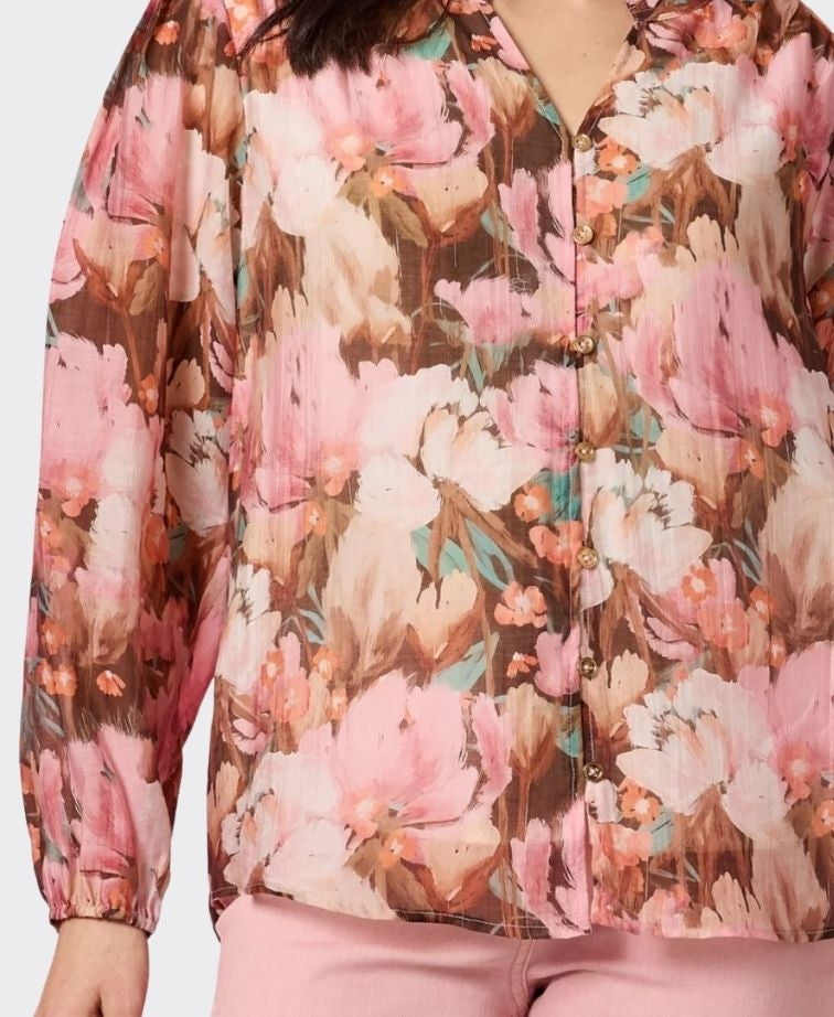 Gordon Smith Top Dakota Print Lined - Blush Multi