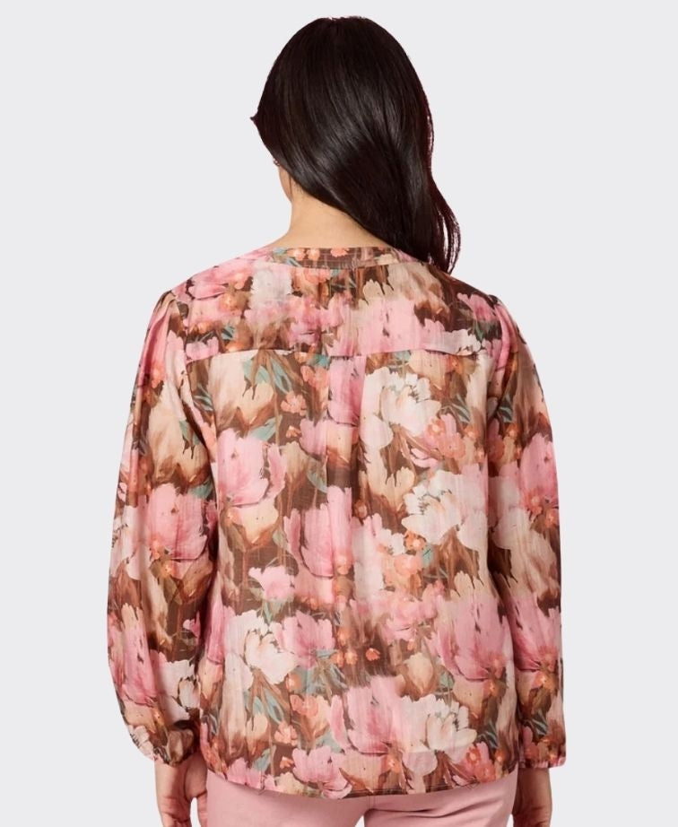 Gordon Smith Top Dakota Print Lined - Blush Multi