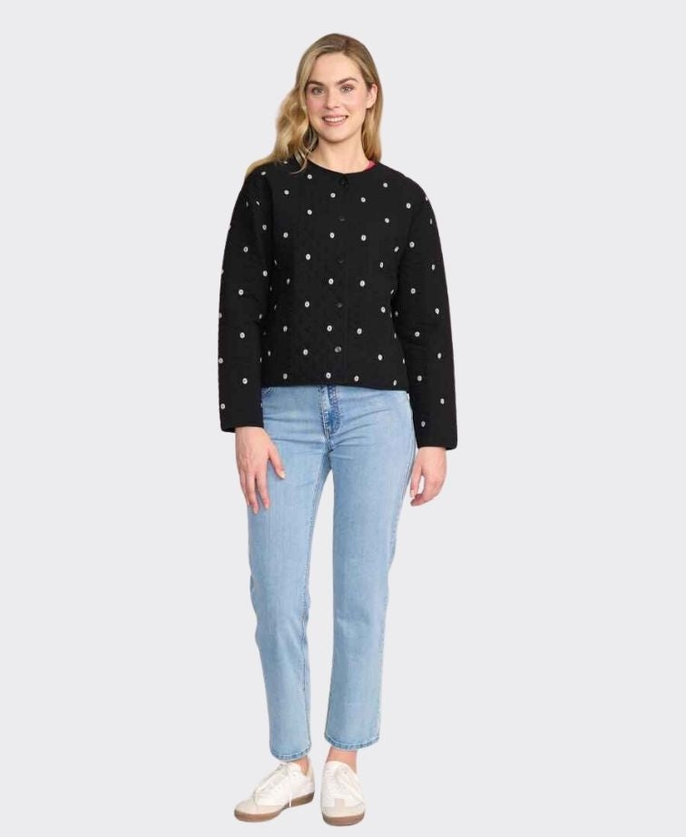Oh Three Jacket Stitchline - Black Ditsy