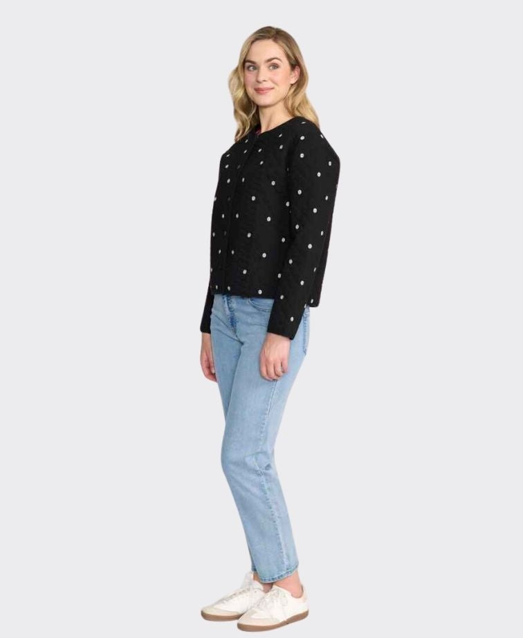 Oh Three Jacket Stitchline - Black Ditsy