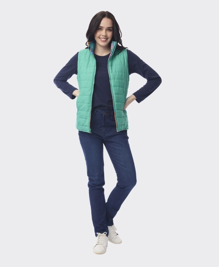Orientique Vest Puffer - Oriental Bird