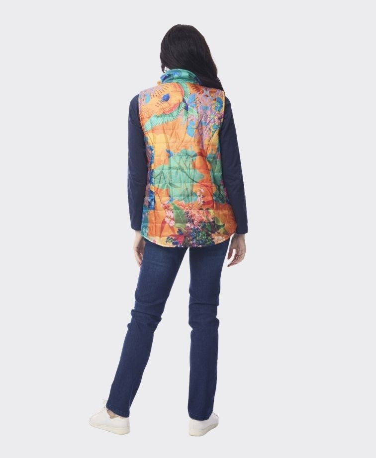 Orientique Vest Puffer - Oriental Bird