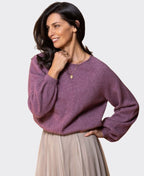 Noble Wilde Womens Bellow Sleeve Top - Mauve