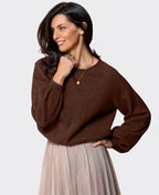 Noble Wilde Womens Bellow Sleeve Top - Rimu