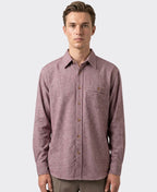 Vonnella Shirt L/S Fine Check - Burgundy