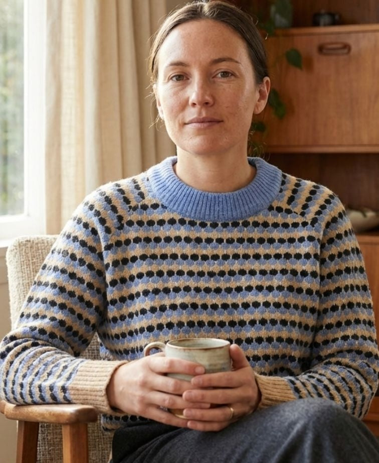 Foil Sweater Pop Culture - Denim Mix