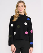Memo Jumper Fun-nel Neck - Black Multi