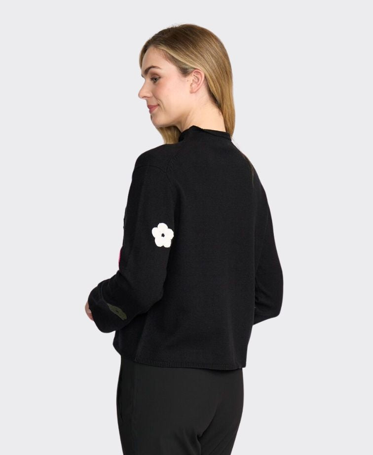 Memo Jumper Fun-nel Neck - Black Multi