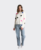 Memo Jumper Fun-nel Neck - Snow Multi