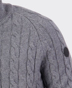 Swanndri Doncaster v2 Zip Cable Knit - Grey Marle
