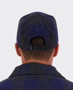 Swanndri Swanni Wool Check Baseball Cap - Shadow/Navy Chk