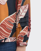 Yarra Trail Blouse Feather Stone Print - Feather Stone