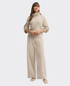Yarra Trail Knit Hudson Raglan Zig Zag - Almond
