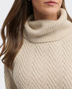 Yarra Trail Knit Hudson Raglan Zig Zag - Almond