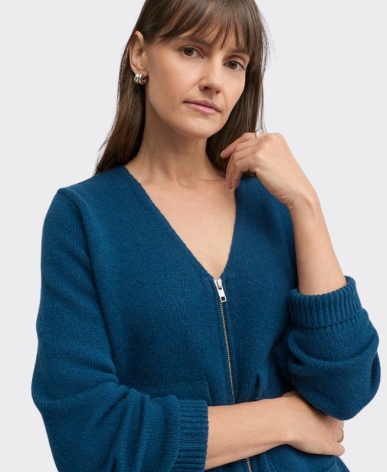 Yarra Trail Knit Zip Cardi Centosa - Capri