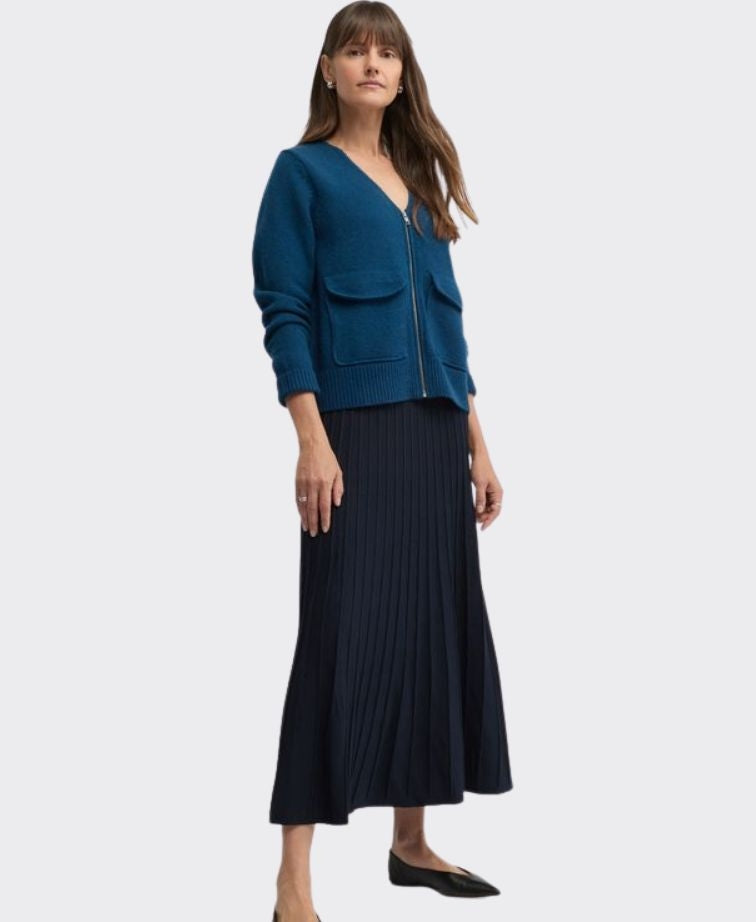 Yarra Trail Knit Zip Cardi Centosa - Capri