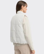 Yarra Trail Vest Levity Puffer Reversible - Almond/Ecru