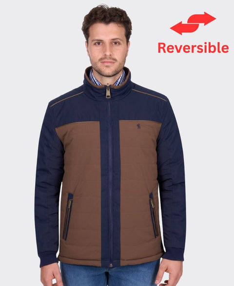 Thomas Cook Toby Reversible Jacket - Navy/Tan