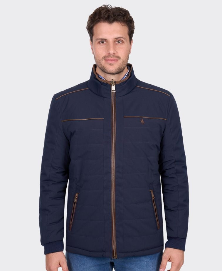 Thomas Cook Toby Reversible Jacket - Navy/Tan