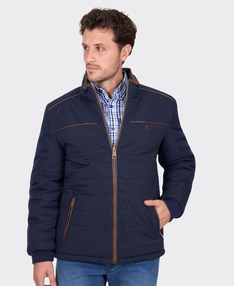 Thomas Cook Toby Reversible Jacket - Navy/Tan