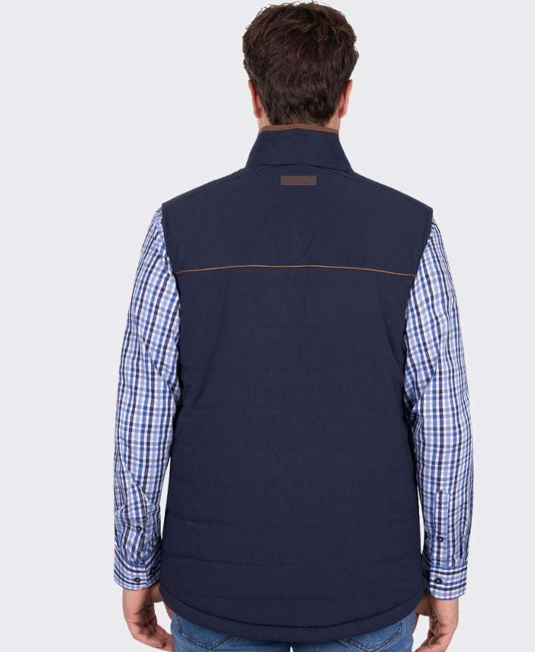 Thomas Cook Toby Reversible Vest - Navy/Tan