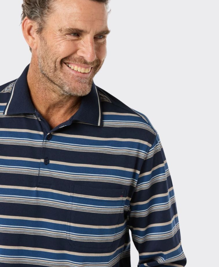Breakaway Polo L/S Jerrick Kinnersly - Ink