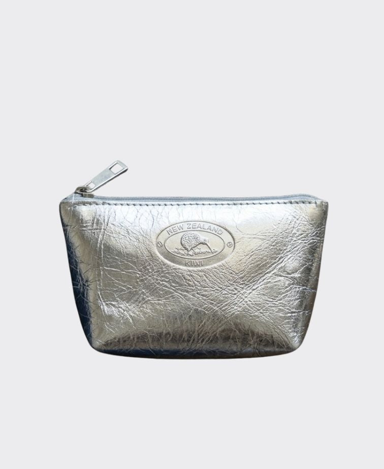 Second Nature Coin Purse Zip Top - Silver