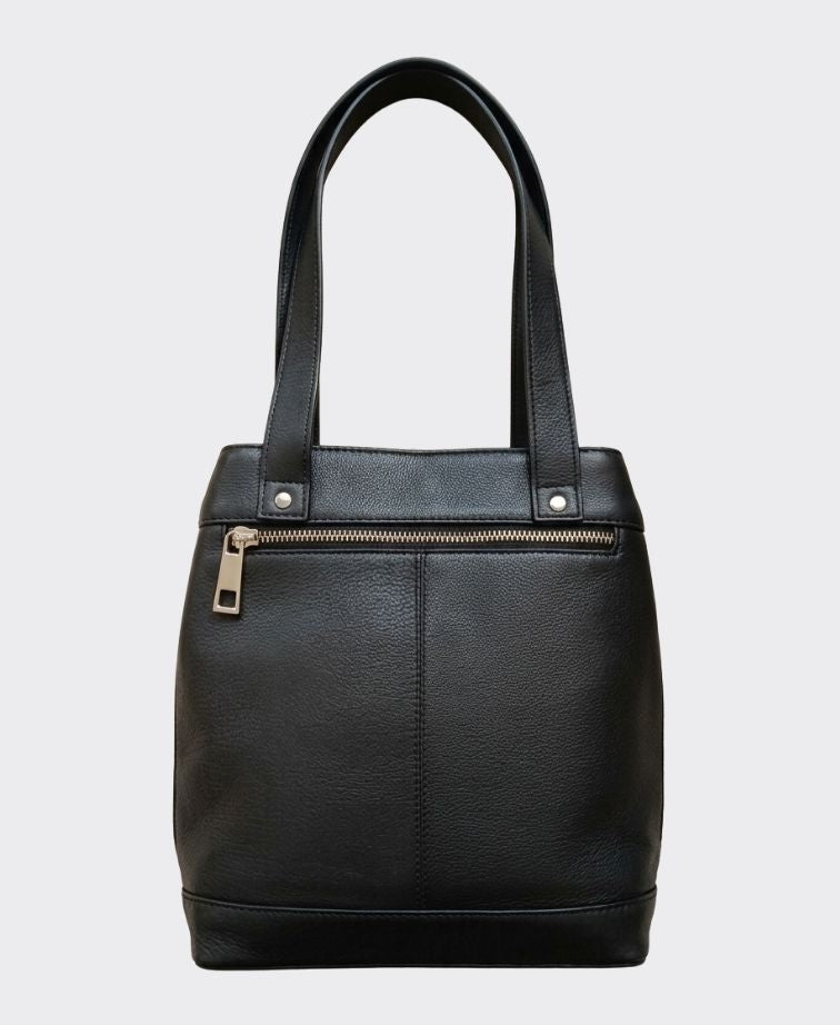 Second Nature Leather Bag - Black/Silver