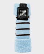 Chilli Socks Bedsocks Stripe - Pdr Blue/Choc