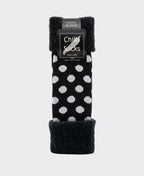 Chilli Socks Bedsocks Spots - Black/White
