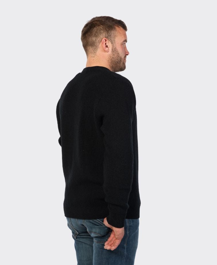 MKM Jumper Crew Neck Fisherknit - Black
