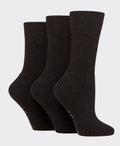 Gentle Grip Wool Walker Socks 3pr - Black
