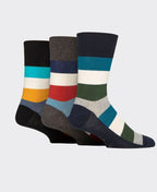Gentle Grip Open Air Socks 3pr - Blk/Nvy/Char