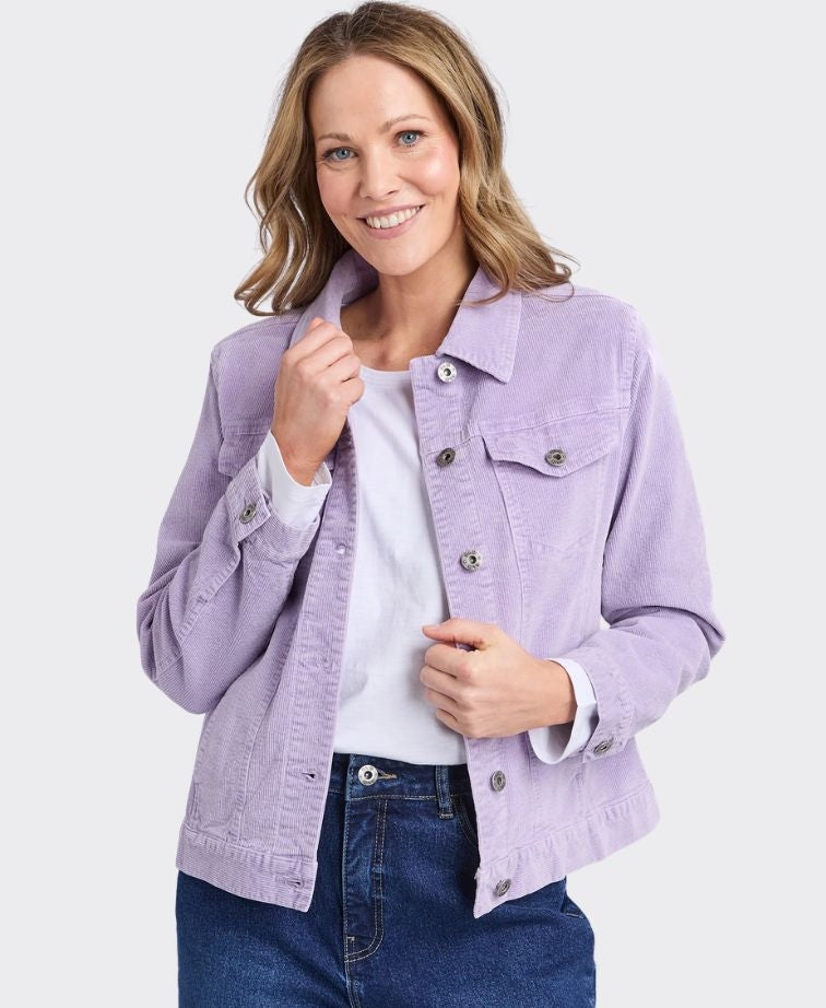 Elm Jacket Fleur Cord - Lilac
