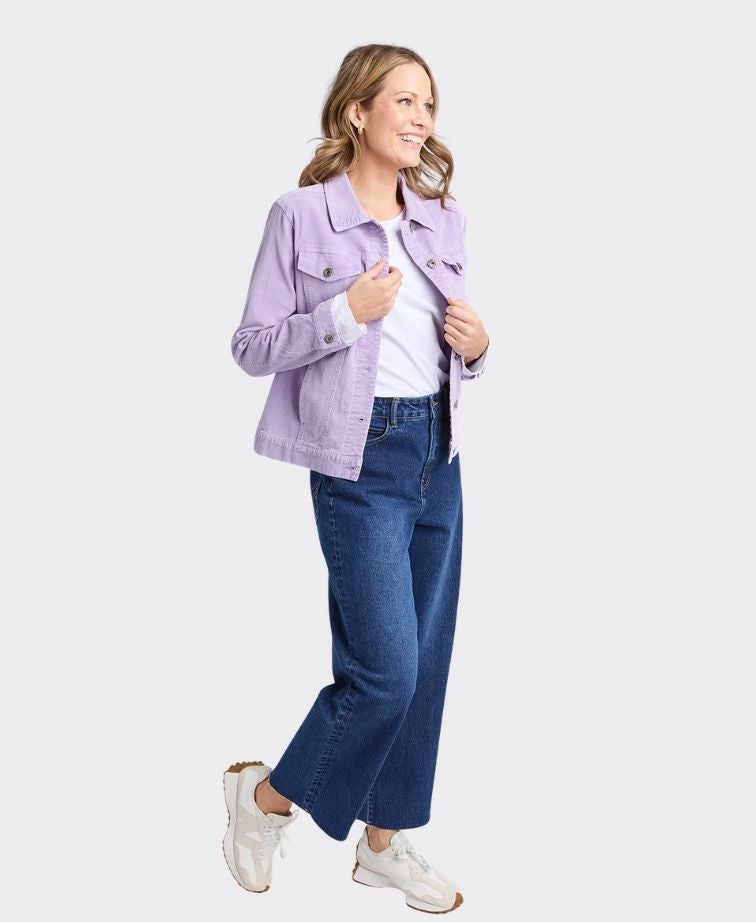 Elm Jacket Fleur Cord - Lilac