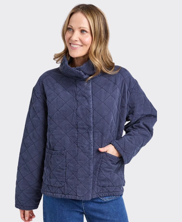 Elm Jacket Aurora Quilted - Navy