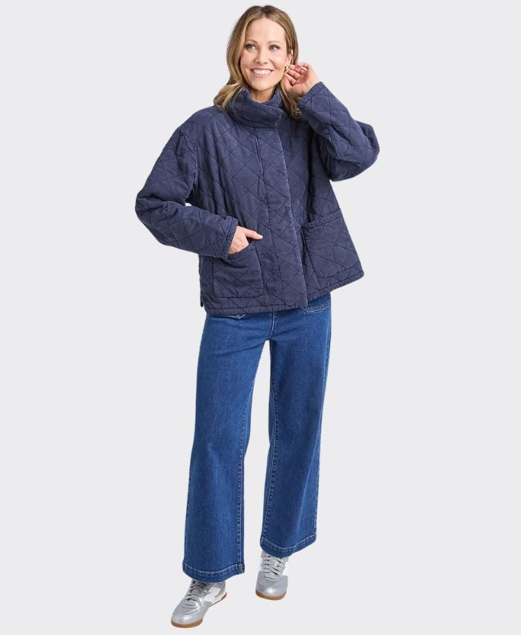 Elm Jacket Aurora Quilted - Navy