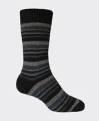 Noble Wilde Mini Striped Socks - Charcoal Base