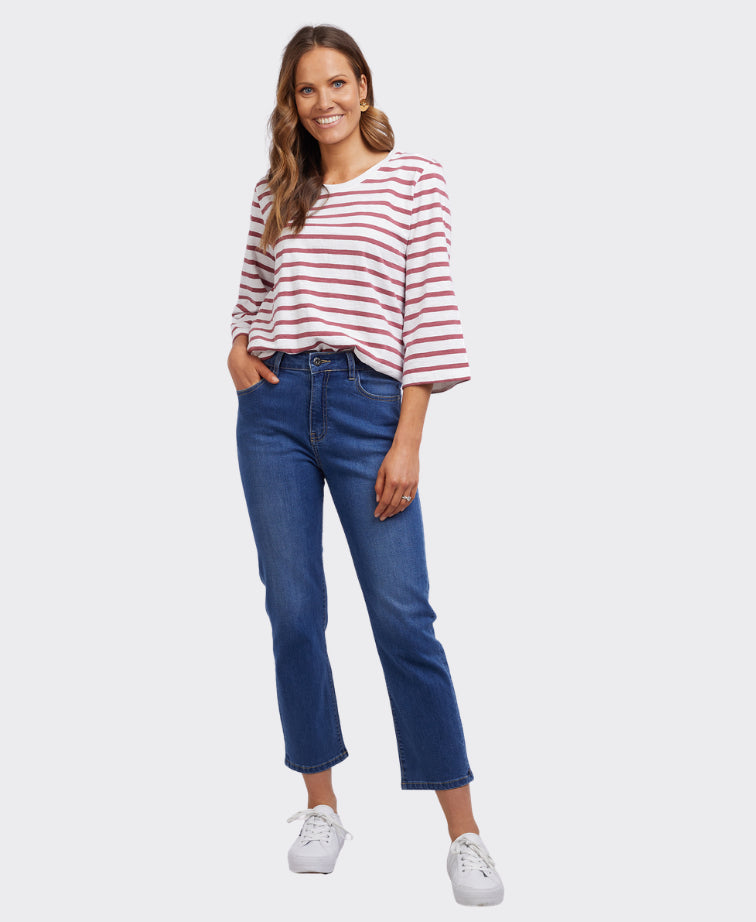 Elm Jean Ada Straight Leg - Washed Blue