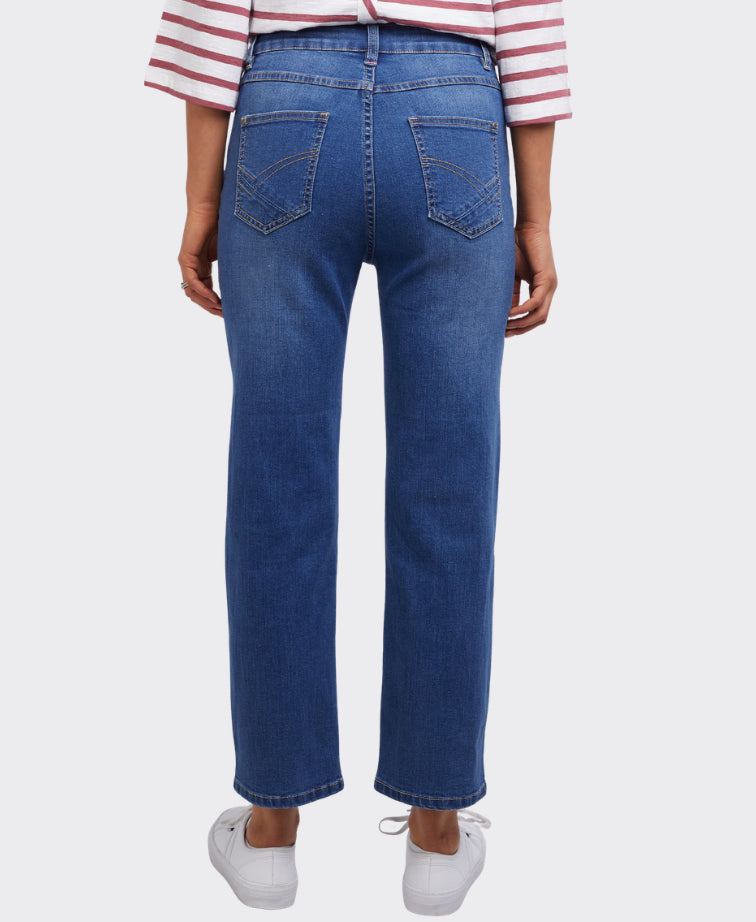 Elm Jean Ada Straight Leg - Washed Blue