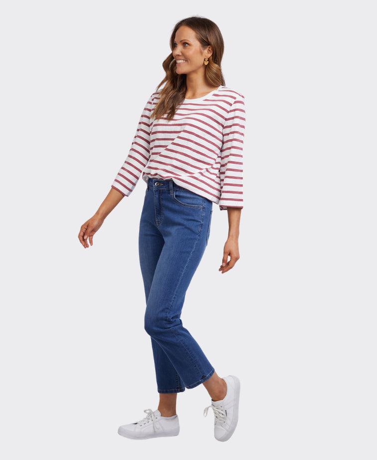 Elm Jean Ada Straight Leg - Washed Blue