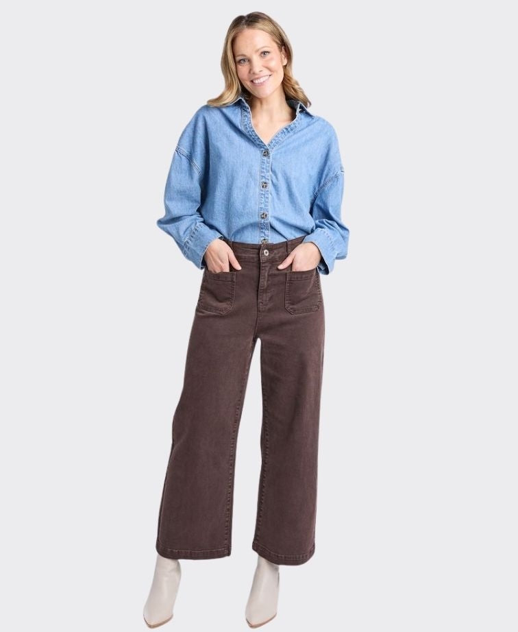 Elm Jean Delphi Front Pocket - Chocolate