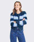 Elm Knit Cardigan Anna Ombre - Navy Ombre