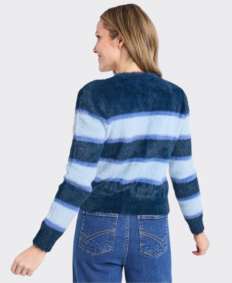 Elm Knit Cardigan Anna Ombre - Navy Ombre