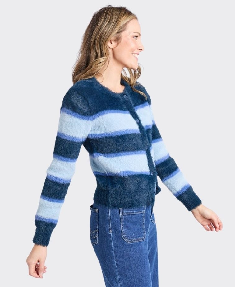 Elm Knit Cardigan Anna Ombre - Navy Ombre
