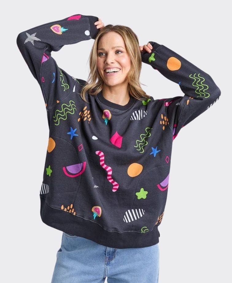 Elm Sweat Licorice Galaxy Crew
