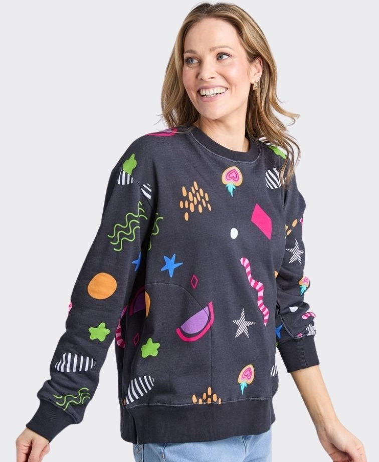 Elm Sweat Licorice Galaxy Crew