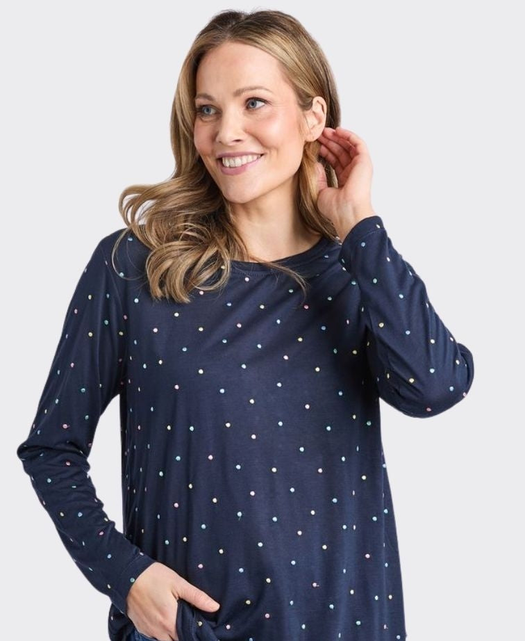 Elm Tee L/S Kaja - Navy