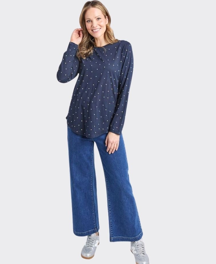 Elm Tee L/S Kaja - Navy