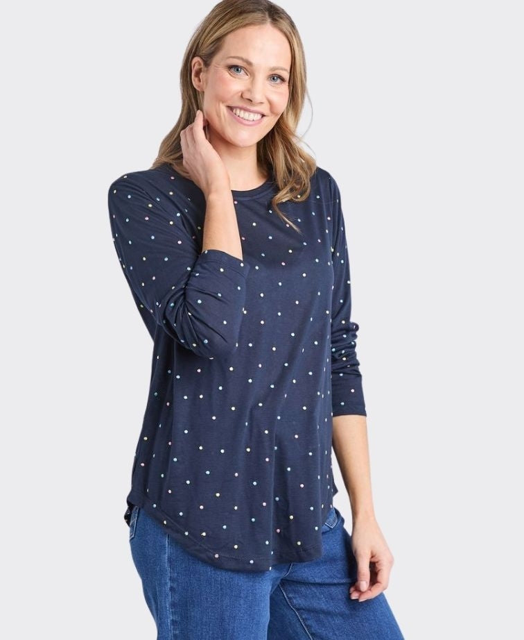 Elm Tee L/S Kaja - Navy